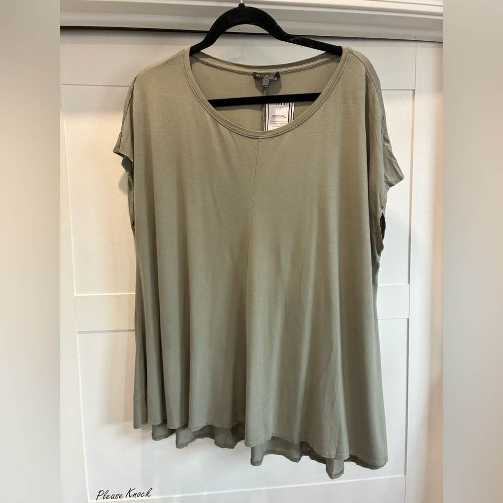 Eileen Fisher mint green swing tee size XL